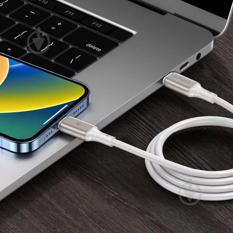 Кабель Proove Flex Metal Type-C - Type-C 60w 1 м белый (CCFM60002202) - фото 5 Кабель Proove Flex Metal Type-C - Type-C 60w 1 м белый (CCFM60002202) - фото 5