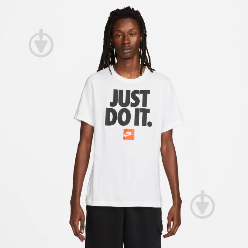 Футболка Nike M NSW TEE FRAN JDI VERBIAGE DZ2989-100 р.L білий - фото 1