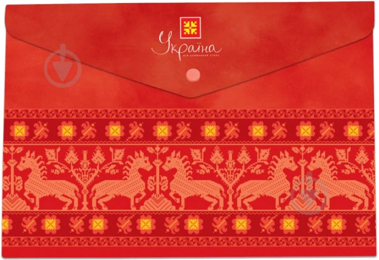 Папка-конверт А4 непрозрачная на кнопке красная Optima - фото 1 Папка-конверт А4 непрозрачная на кнопке красная Optima - фото 1