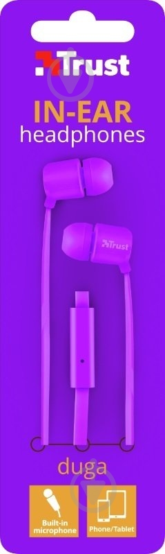 Наушники Trust Duga Mic purple (22110) - фото 4 Наушники Trust Duga Mic purple (22110) - фото 4