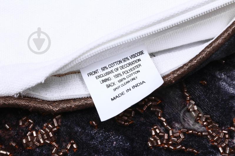 Наволочка декоративна Velvet з ручною вишивкою 45x45 см різнокольоровий PANACHE - фото 3 Наволочка декоративна Velvet з ручною вишивкою 45x45 см різнокольоровий PANACHE - фото 3