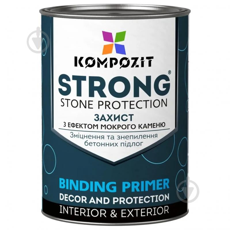 Лак для камня STRONG Kompozit глянец бесцветный 0,9 л - фото 1