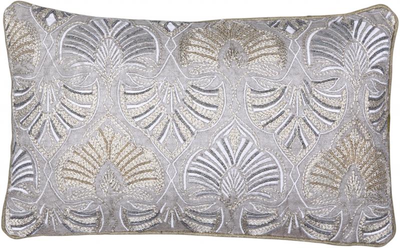 Наволочка декоративна Lurex Line з ручною вишивкою 30x50 см пшеничний PANACHE - фото 1 Наволочка декоративна Lurex Line з ручною вишивкою 30x50 см пшеничний PANACHE - фото 1