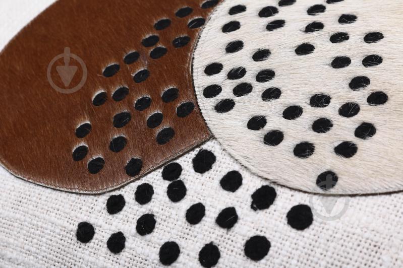 Наволочка декоративна Hairon з ручною вишивкою 30x50 см коричневий із бежевим PANACHE - фото 2 Наволочка декоративна Hairon з ручною вишивкою 30x50 см коричневий із бежевим PANACHE - фото 2