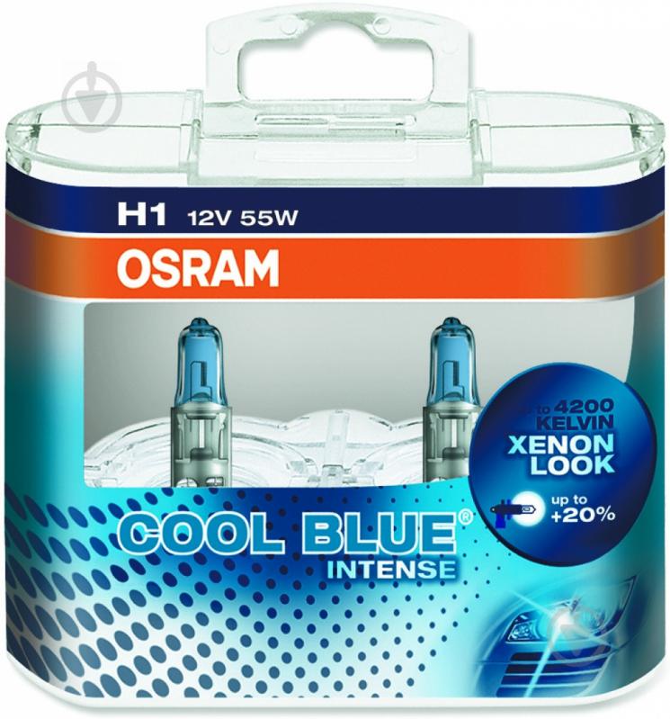 Автолампа галогенная Osram Cool Blue Intense H1 55 Вт 2 шт. - фото 2