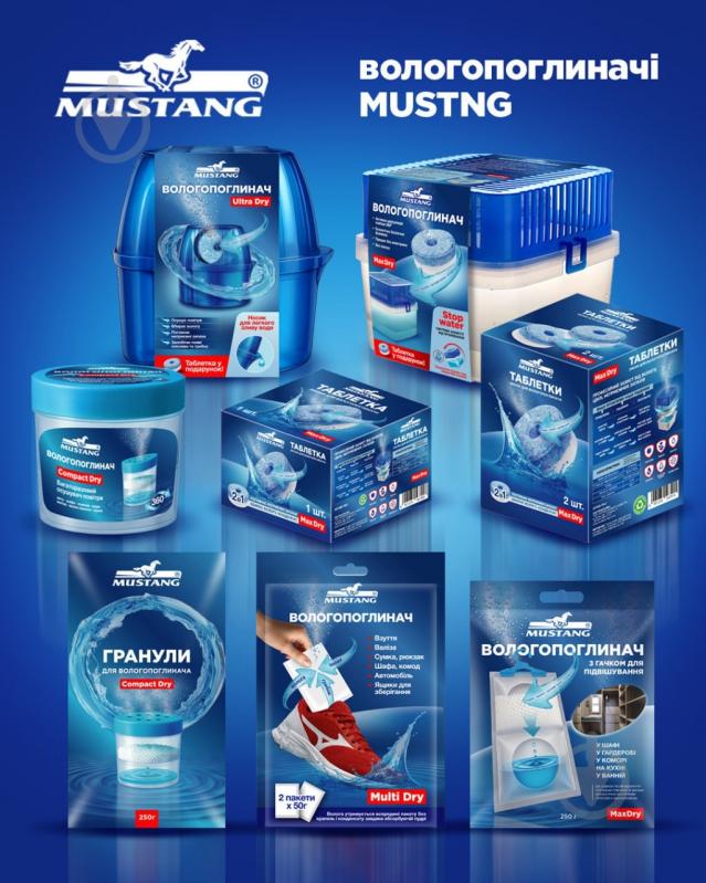 Влагопоглотитель Mustang Compact Dry + гранулы 250 г (CD - CNTR) - фото 5