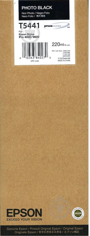 Картридж Epson  StPro 4000/9600 black black C13T544100 - фото 1