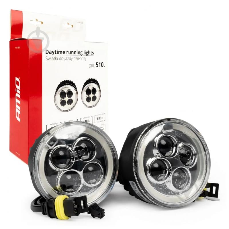 Фари додаткові AMiO 510L 12V 11.16W (01525) 12 Вт 12 В - фото 1 Фари додаткові AMiO 510L 12V 11.16W (01525) 12 Вт 12 В - фото 1
