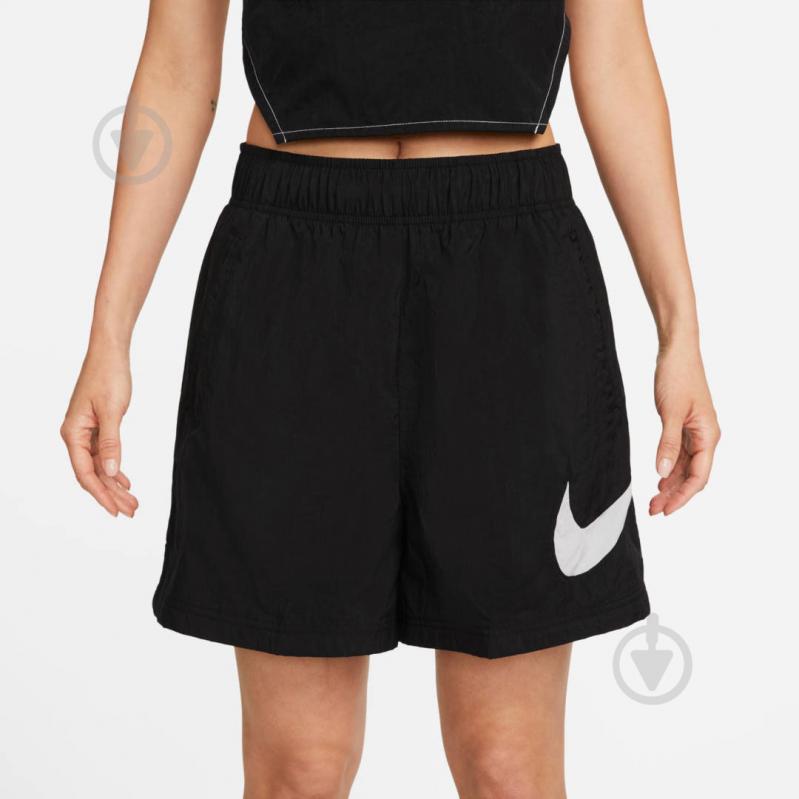 Шорты Nike W NSW ESSNTL WVN HR SHORT HBR DM6739-010 р. S черный - фото 1