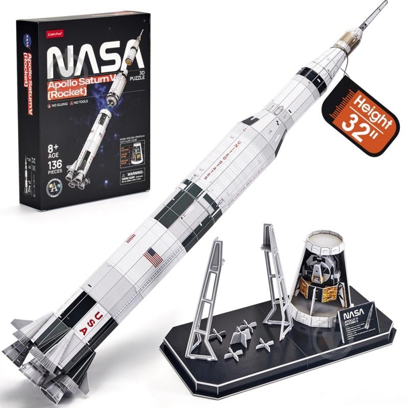 3D-пазл CubicFun Трехмерная головоломка-конструктор NASA РАКЕТА Аполон САТУРН-5 DS1059h - фото 6 3D-пазл CubicFun Трехмерная головоломка-конструктор NASA РАКЕТА Аполон САТУРН-5 DS1059h - фото 6
