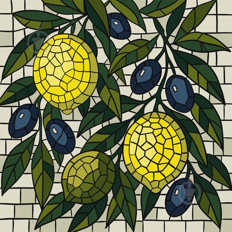 Картина по номерам Витраж. Лимоны 30х30 см Ideyka - фото 1 Картина по номерам Витраж. Лимоны 30х30 см Ideyka - фото 1