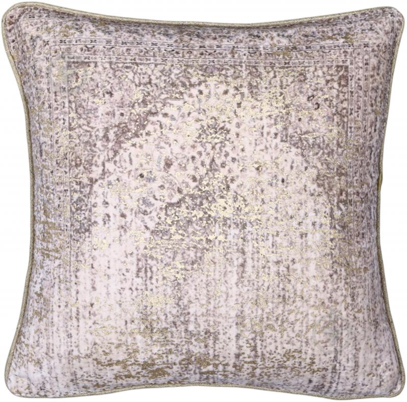 Наволочка декоративна Velvet з ручною вишивкою 45x45 см слонова кістка PANACHE - фото 1 Наволочка декоративна Velvet з ручною вишивкою 45x45 см слонова кістка PANACHE - фото 1