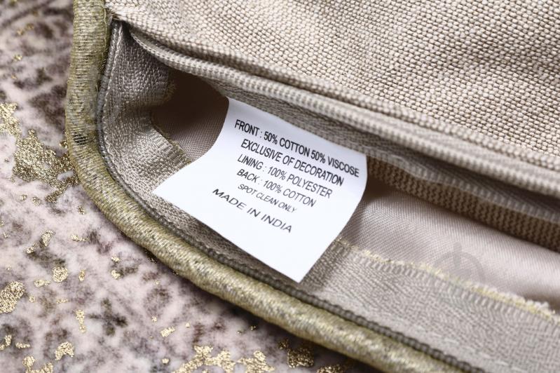 Наволочка декоративна Velvet з ручною вишивкою 45x45 см слонова кістка PANACHE - фото 3 Наволочка декоративна Velvet з ручною вишивкою 45x45 см слонова кістка PANACHE - фото 3