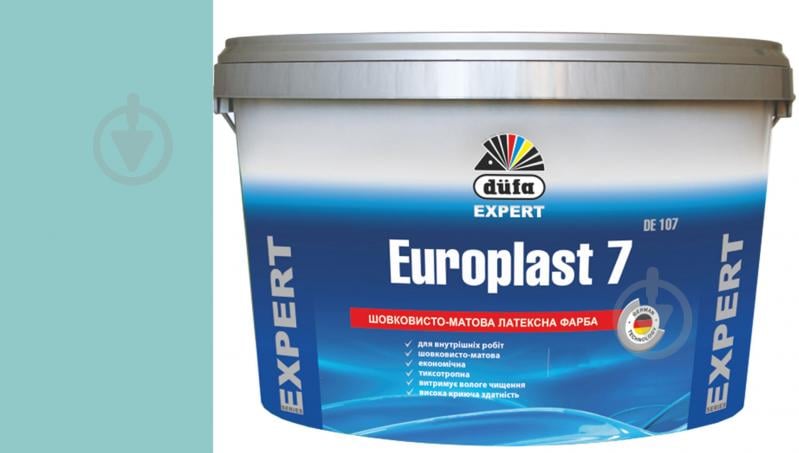 Фарба латексна водоемульсійна Europlast 7 DE 107 шовковистий мат VN 2488 Морський бриз 5 л - фото 1