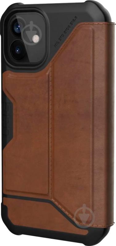 Чохол UAG Metropolis Leather Brown 112346118380 для Apple iPhone 12 Mini - фото 3