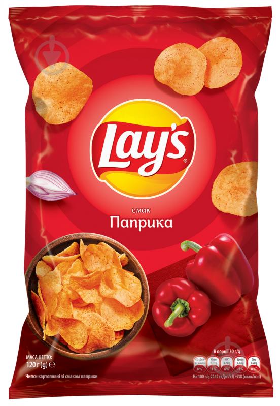 Чипсы Lays Паприка 120 г - фото 1