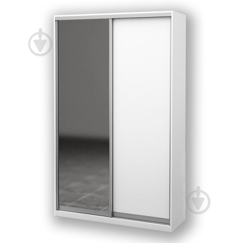 Шкаф-купе 2.62.242.60-1 ROKO 1400x600x2420 мм белый двери / ДСП/зеркало - фото 1