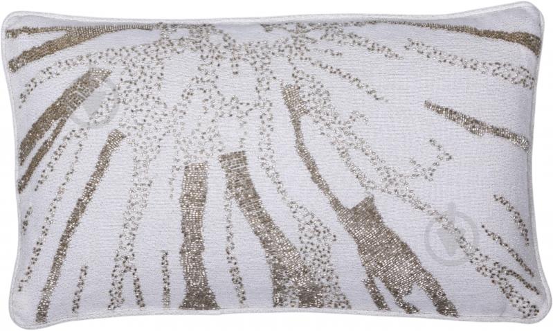 Наволочка декоративна Lurex Line з ручною вишивкою 30x50 см слонова кістка PANACHE - фото 1 Наволочка декоративна Lurex Line з ручною вишивкою 30x50 см слонова кістка PANACHE - фото 1