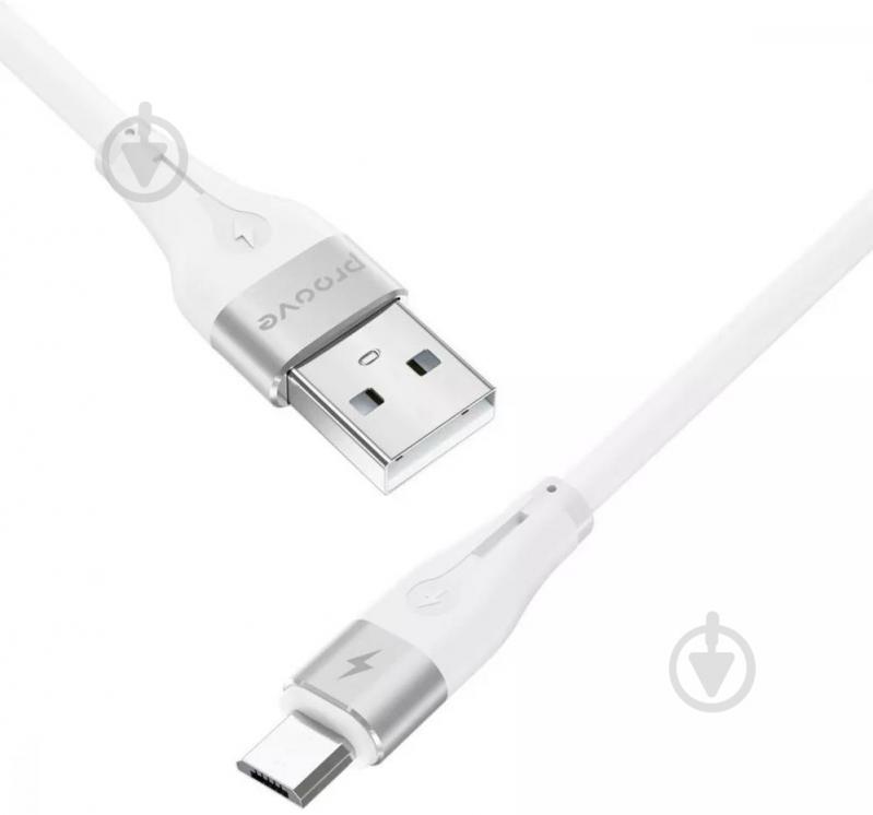 Кабель Proove Soft Silicone Micro USB 2.4A 1 м белый (CCSO20001302) - фото 2 Кабель Proove Soft Silicone Micro USB 2.4A 1 м белый (CCSO20001302) - фото 2