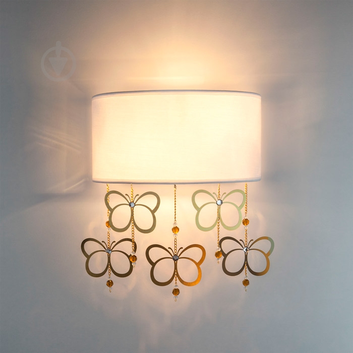 ВИТРИНА! Бра Strotskis Papillon 2x40 Вт E14 белый/золото 288/2 - фото 2 ВИТРИНА! Бра Strotskis Papillon 2x40 Вт E14 белый/золото 288/2 - фото 2