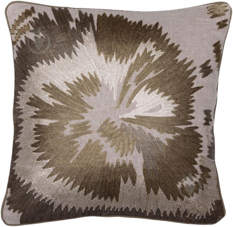 Наволочка декоративна Linen Cushion з вишивкою 45x45 см оливковий PANACHE - фото 1 Наволочка декоративна Linen Cushion з вишивкою 45x45 см оливковий PANACHE - фото 1