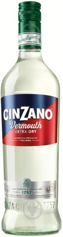 Вермут Cinzano Extra Dry сухий 18% 1 л - фото 1