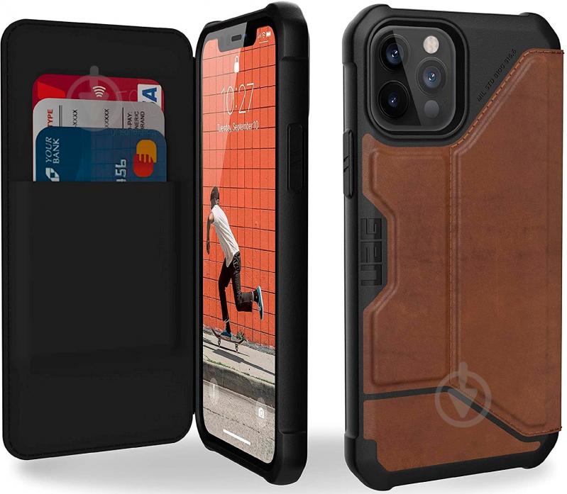 Чехол UAG Metropolis Leather Brown 112356118380 для Apple iPhone 12 Pro - фото 4 Чехол UAG Metropolis Leather Brown 112356118380 для Apple iPhone 12 Pro - фото 4