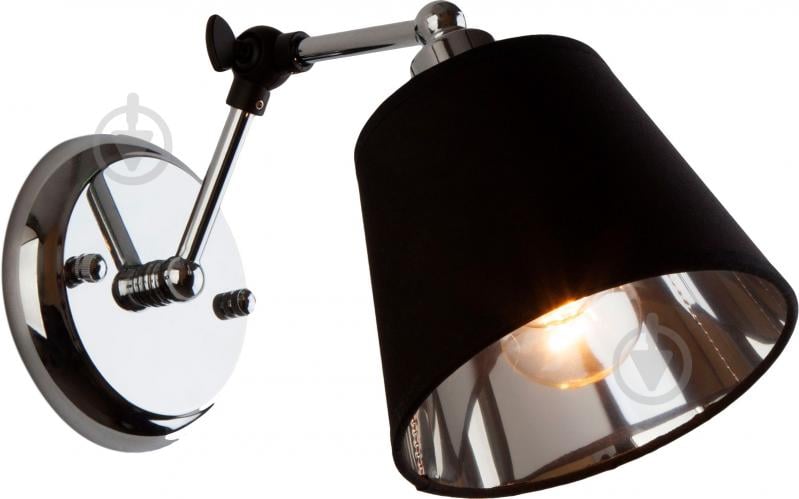 ВИТРИНА! Бра Strotskis Koby 1x40 Вт E14 хром/черный 70063/1 - фото 1