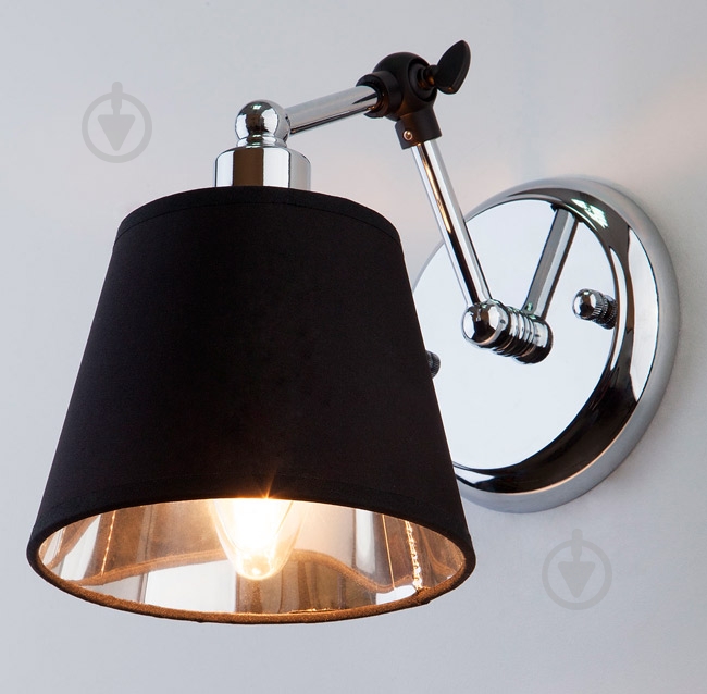 ВИТРИНА! Бра Strotskis Koby 1x40 Вт E14 хром/черный 70063/1 - фото 3