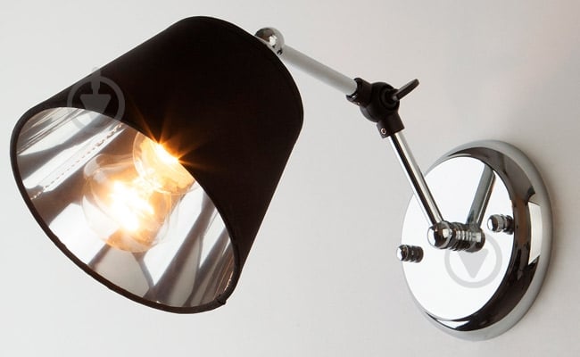 ВИТРИНА! Бра Strotskis Koby 1x40 Вт E14 хром/черный 70063/1 - фото 4