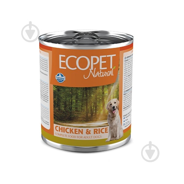 Корм вологий для усіх порід Farmina ECOPET Natural CHICKEN & RICE 300 г - фото 1