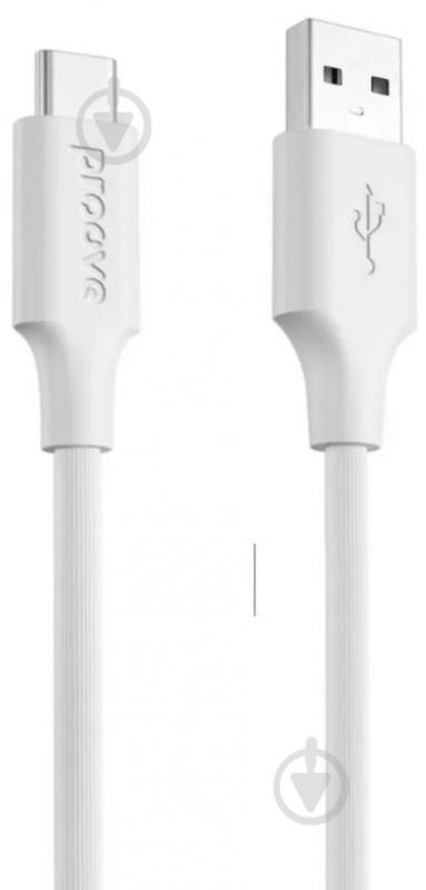 Кабель Proove Striped Silicone Type-C 1 м белый (CCSS60001202) - фото 1