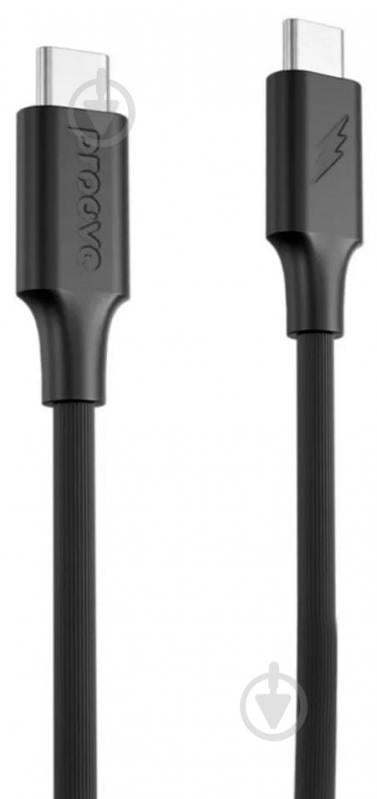 Кабель Proove Striped Silicone Type-C - Type-C 60W 1 м чорний (CCSS60002201) - фото 1 Кабель Proove Striped Silicone Type-C - Type-C 60W 1 м чорний (CCSS60002201) - фото 1