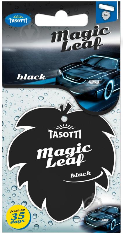 Ароматизатор подвесной Tasotti Magic Leaf Black - фото 1 Ароматизатор подвесной Tasotti Magic Leaf Black - фото 1