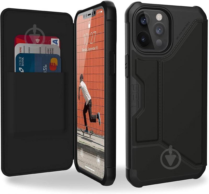 Чехол UAG Metropolis (PU) SATN Black 112366113840 для Apple iPhone 12 Pro Max - фото 5
