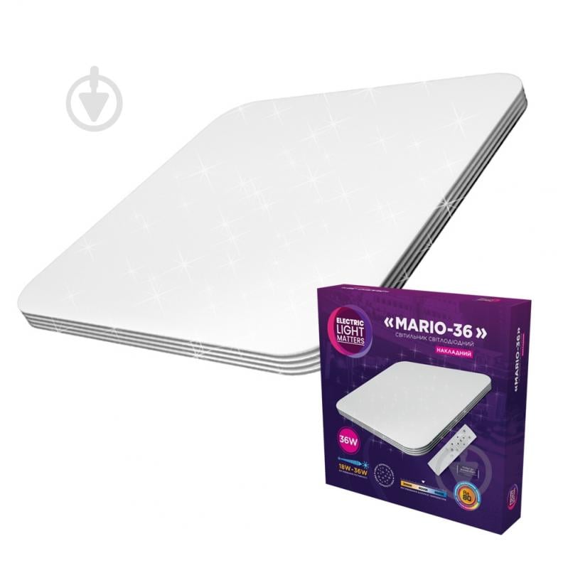 Світильник стельовий ELM MARIO LED квадратний з пультом 36 Вт білий 3000-6500 К 26-0107 - фото 1