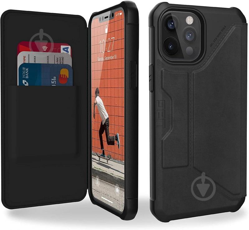 Чехол UAG Metropolis Leather Black 112366118340 для Apple iPhone 12 Pro Max - фото 4