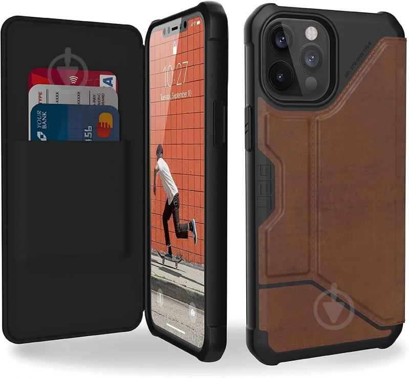 Чохол UAG Metropolis Leather Brown 112366118380 для Apple iPhone 12 Pro Max - фото 5
