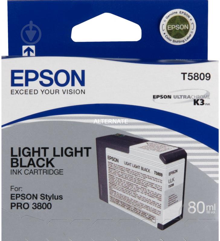 Картридж Epson T5809 Light Light Black (C13T580900) light light black C13T580900 - фото 1 Картридж Epson T5809 Light Light Black (C13T580900) light light black C13T580900 - фото 1