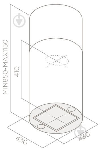 Витяжка Elica TUBE PRO ISLAND IX/A/43 - фото 4