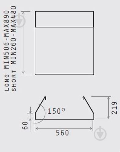 Короб для витяжки Elica Kit OM F/80 (KIT01054) - фото 2