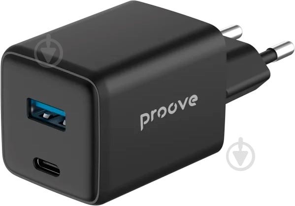 Сетевое зарядное устройство Proove Pocket GaN Plus 25W (Type-C + USB) WCPG25111201 black - фото 3 Сетевое зарядное устройство Proove Pocket GaN Plus 25W (Type-C + USB) WCPG25111201 black - фото 3