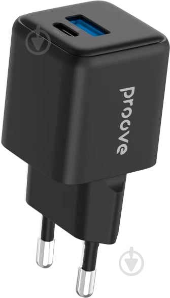 Сетевое зарядное устройство Proove Pocket GaN Plus 25W (Type-C + USB) WCPG25111201 black - фото 4 Сетевое зарядное устройство Proove Pocket GaN Plus 25W (Type-C + USB) WCPG25111201 black - фото 4