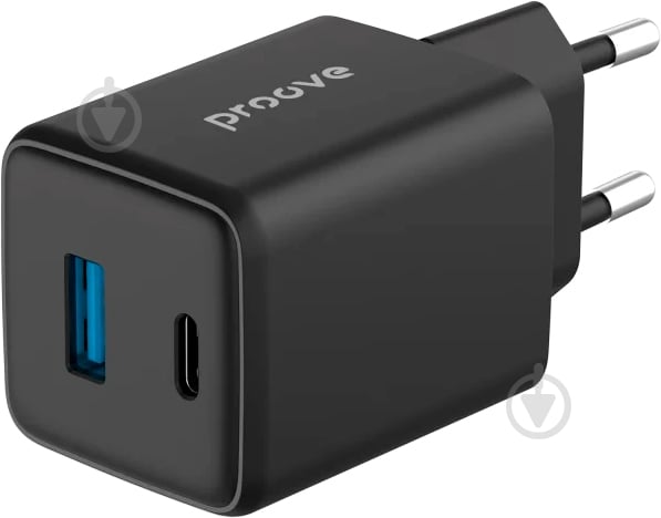 Сетевое зарядное устройство Proove Pocket GaN Plus 25W (Type-C + USB) WCPG25111201 black - фото 2 Сетевое зарядное устройство Proove Pocket GaN Plus 25W (Type-C + USB) WCPG25111201 black - фото 2