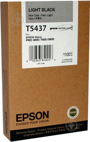 Картридж Epson  T5437 Light Black C13T543700 светло-черный C13T543700 - фото 1