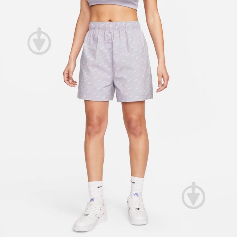 Шорты Nike W NSW EVRDY MOD HR WVN SHORT DV7932-519 р. M фиолетовый - фото 2