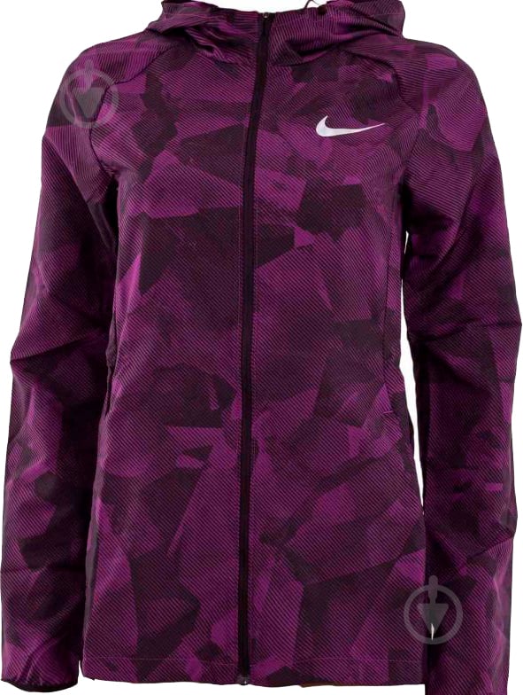 Ветровка женская демисезонная Nike W NK ESSNTL JKT HD PR 855156-550 р.S фиолетовая - фото 1