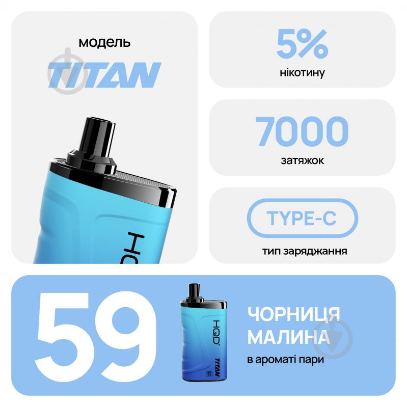 Сигарета электронная HQD 7000 Titan 14 мл 59 - фото 3 Сигарета электронная HQD 7000 Titan 14 мл 59 - фото 3