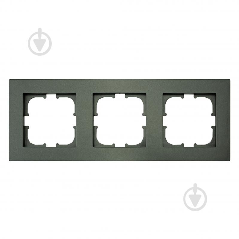 Рамка трехместная EXEN Karell горизонтальная антрацит 200-130000-103 - фото 1