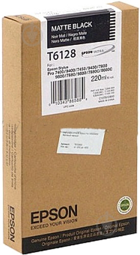 Картридж Epson StPro matte black (C13T612800) black matte C13T612800 - фото 1 Картридж Epson StPro matte black (C13T612800) black matte C13T612800 - фото 1